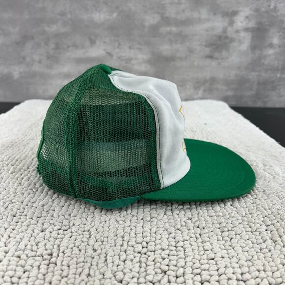 VINTAGE NORTH LAWRENCE FISH GAME CLUB MESH SNAPBACK TRUCKER HAT OSFA TWO TONE - Picture 5 of 9